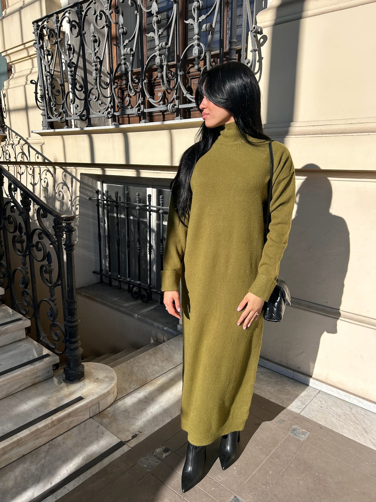 Robe longue Vert Pomme