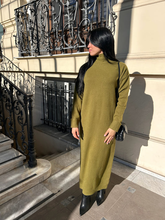 Robe longue Vert Pomme